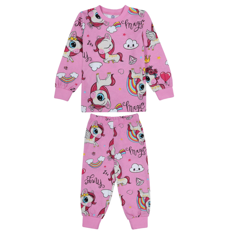 картинка БГ_ЧЗ Пижама для девочки 2-6 лет 100% хлопок BONITO KIDS/BK3010PJ(06-23)(ЧЗ)/уп.5шт./меш.350шт. от BonitoKids