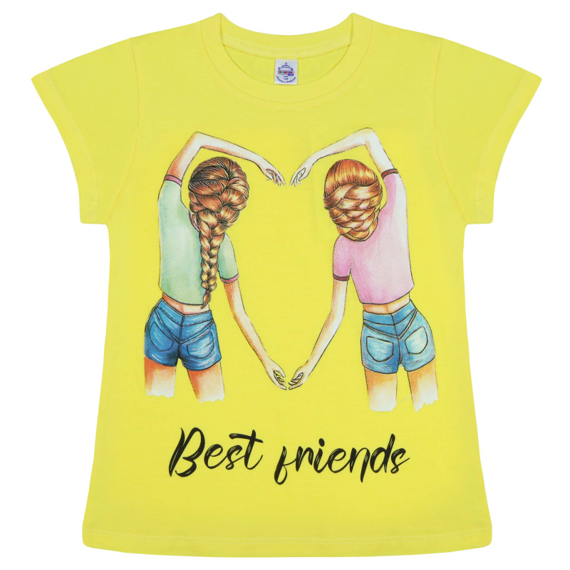 картинка БГ_ЧЗ Футболка для девочки, 8-12 лет, 100% хлопок, BONITO KIDS/BK0003(03-24)(ЧЗ)/уп.5шт./меш.600шт. от BonitoKids