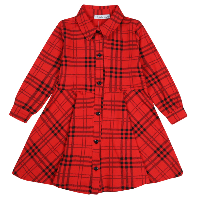 картинка БГ_ЧЗ Платье для девочки 3-7 лет BONITO KIDS/BK1504P(08-23)(ЧЗ)/уп.5шт./меш.200шт. от BonitoKids