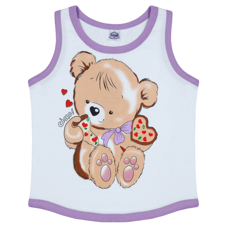 картинка БГ Майка для девочки 1-4 лет 100% хлопок BONITO KIDS/BK0029D(05-23)/уп.4шт./меш.1000шт. от BonitoKids