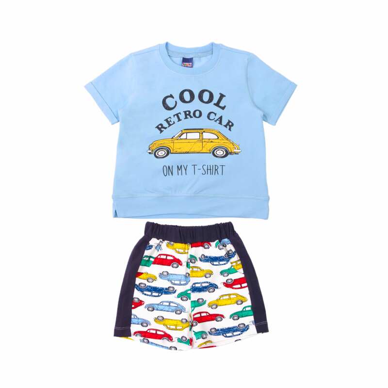 картинка ЧЗ Комплект для мальчика (футболка и шорты) 1-4 лет 95% хлопок, 5% эластан BONITO KIDS/OP1821(ЧЗ)/уп.4шт./меш.300шт. от BonitoKids
