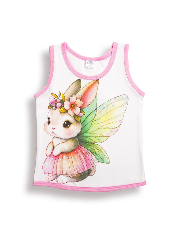 картинка БГ_ЧЗ Майка для девочки 1,5-4 лет 100% хлопок BONITO KIDS/BK0029D(11-24)/уп.4шт./меш.1000шт. от BonitoKids