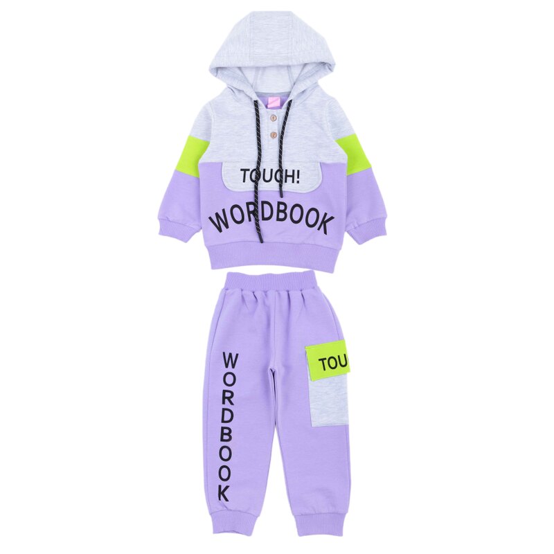 картинка ЧЗ Комплект для детей (худи и брюки), 1,5-4 лет, 65% хлопок, 27% полиэстер, 8% эластан, BONITO KIDS/OP1862(ЧЗ)/уп.4 шт./меш.160шт. от BonitoKids