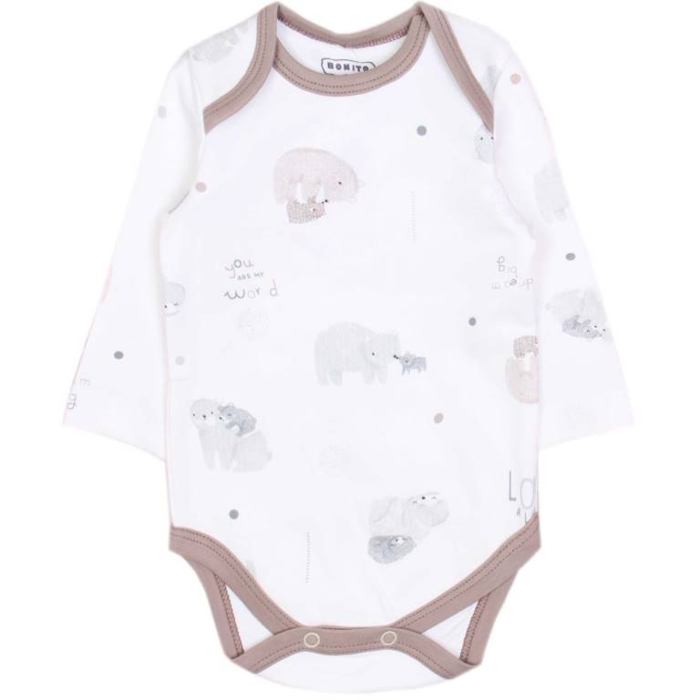 картинка БГ Боди для детей 62-86 100% х/б BONITO KIDS/OP1729/уп.5шт./меш.550шт. от BonitoKids