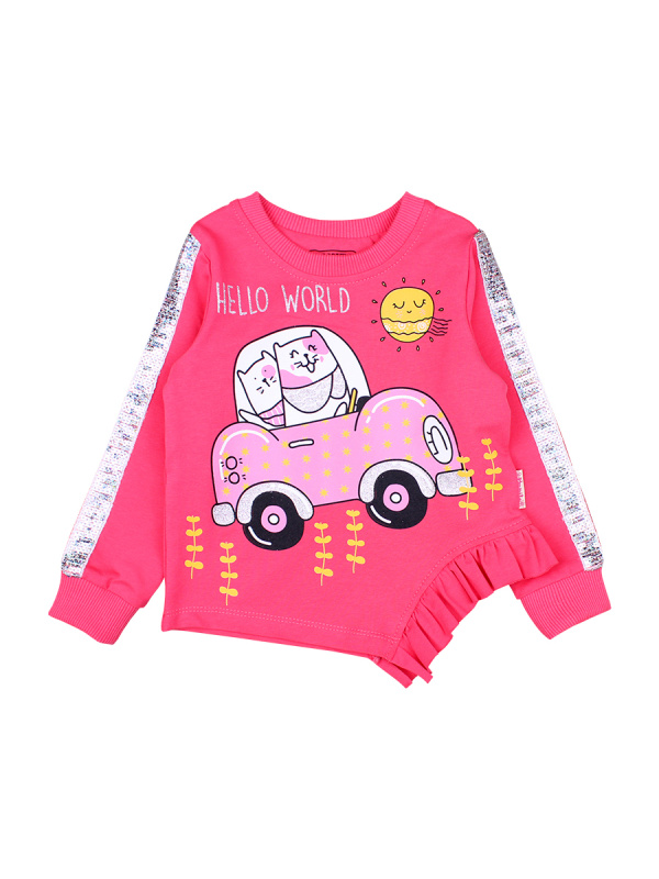 картинка КГ_ОТ Кофта для девочки 2-6 лет футер 2х-нитка,92% х/б,8%лайкра/BONITO KIDS/BK1372K/уп.5шт./меш.450шт. от BonitoKids