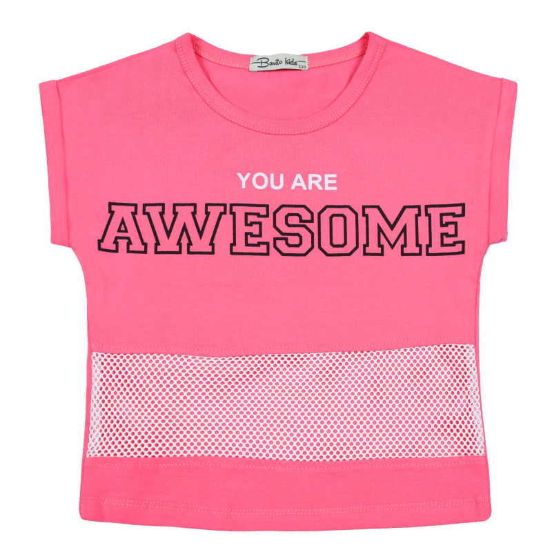 картинка КГ_БГ Футболка для девочки 5-8 лет 92% хлопок, 8% лайкра BONITO KIDS/BK1580F/уп.4шт./меш.600шт. от BonitoKids