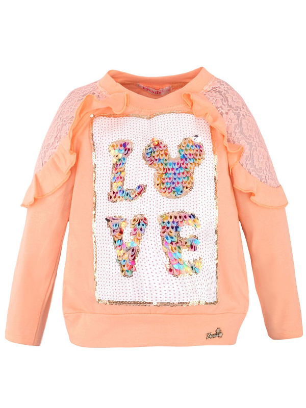 картинка Лонгслив для девочки 3-7 лет. 92% х/б 8% лайкра BONITO KIDS/BK987K/уп.5шт./меш.450шт. от BonitoKids