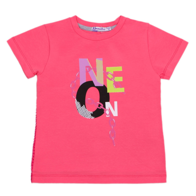 картинка БГ_ЧЗ Футболка для девочки 3-7 лет 95% хлопок, 5% эластан BONITO KIDS/OP1435(ЧЗ)/уп.5шт./меш.450шт. от BonitoKids