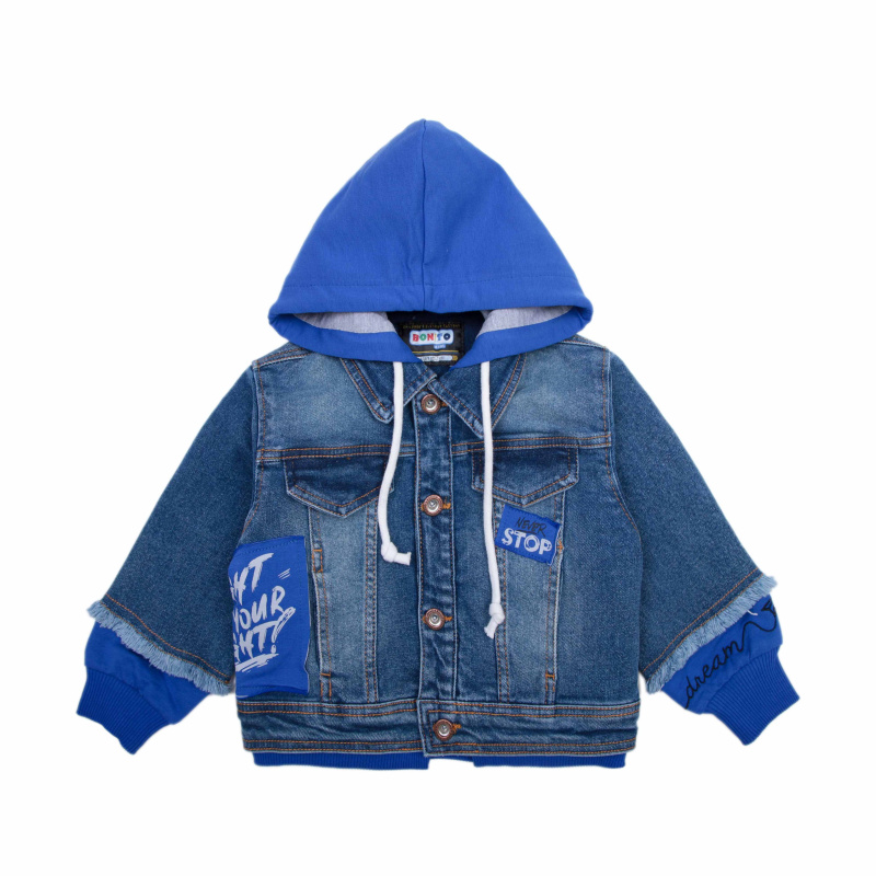 картинка ЧЗ Куртка для детей 3-7 лет 98% хлопок 2% эластан BONITO KIDS/OP1190(ЧЗ)/уп.5шт./меш.90шт. от BonitoKids