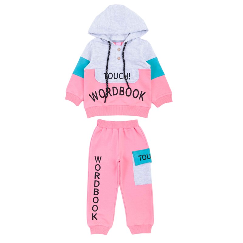 картинка ЧЗ Комплект для детей (худи и брюки), 1,5-4 лет, 65% хлопок, 27% полиэстер, 8% эластан, BONITO KIDS/OP1862(ЧЗ)/уп.4 шт./меш.160шт. от BonitoKids