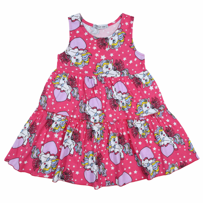 картинка БГ_ЧЗ Платье для девочки 2-6 лет 100% хлопок BONITO KIDS/BK1159P(01-24)(ЧЗ)/уп.5шт./меш.500шт. от BonitoKids