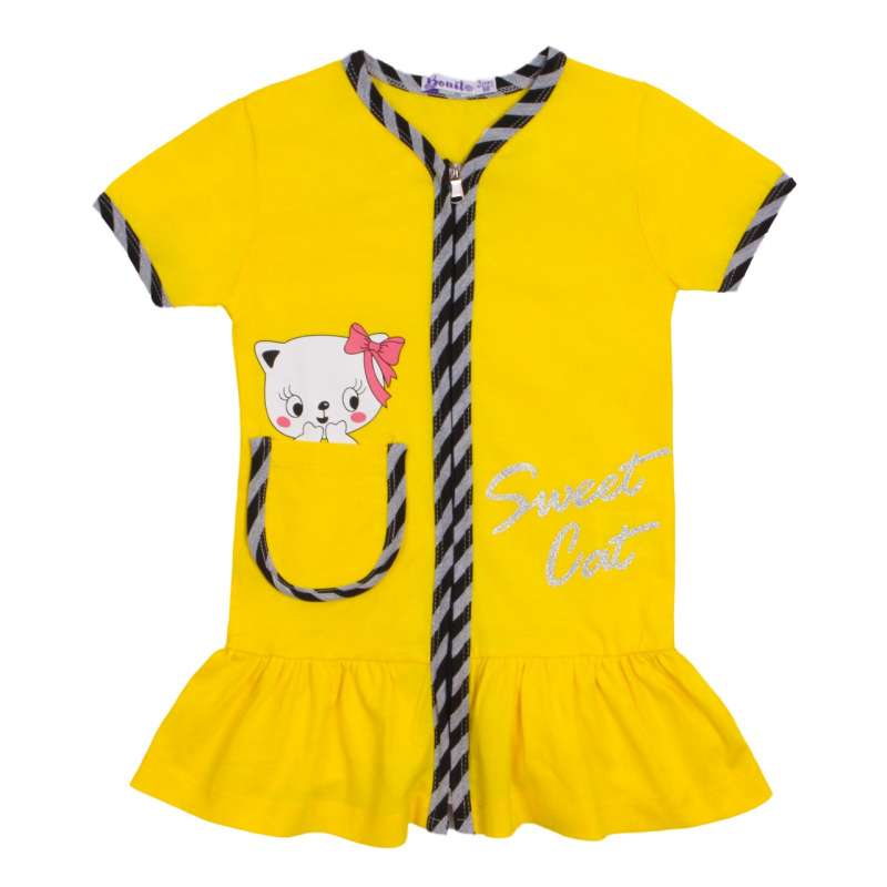 картинка ЧЗ Халат для девочки 3-7 лет 100% хлопок BONITO KIDS/OP1397(ЧЗ)/уп.5 шт./меш.400шт. от BonitoKids