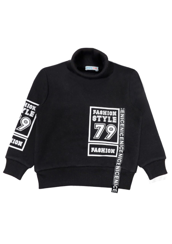 картинка ЧЗ Толстовка для мальчика 3-7 лет 100% хлопок BONITO KIDS/BK1514T(ЧЗ)/уп.5шт./меш.150шт. от BonitoKids