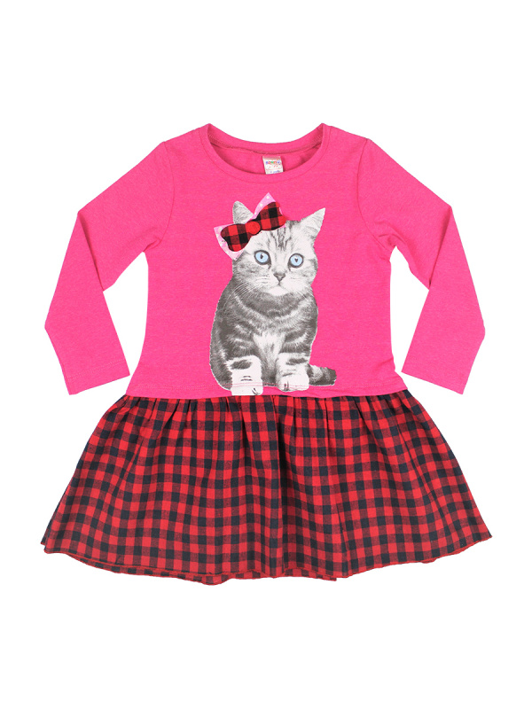 картинка КГ_ОТ Платье для девочки 2-5 лет 60% хлопок, 40% полиэстер BONITO KIDS/OP251П/уп.4шт./меш.360шт. от BonitoKids