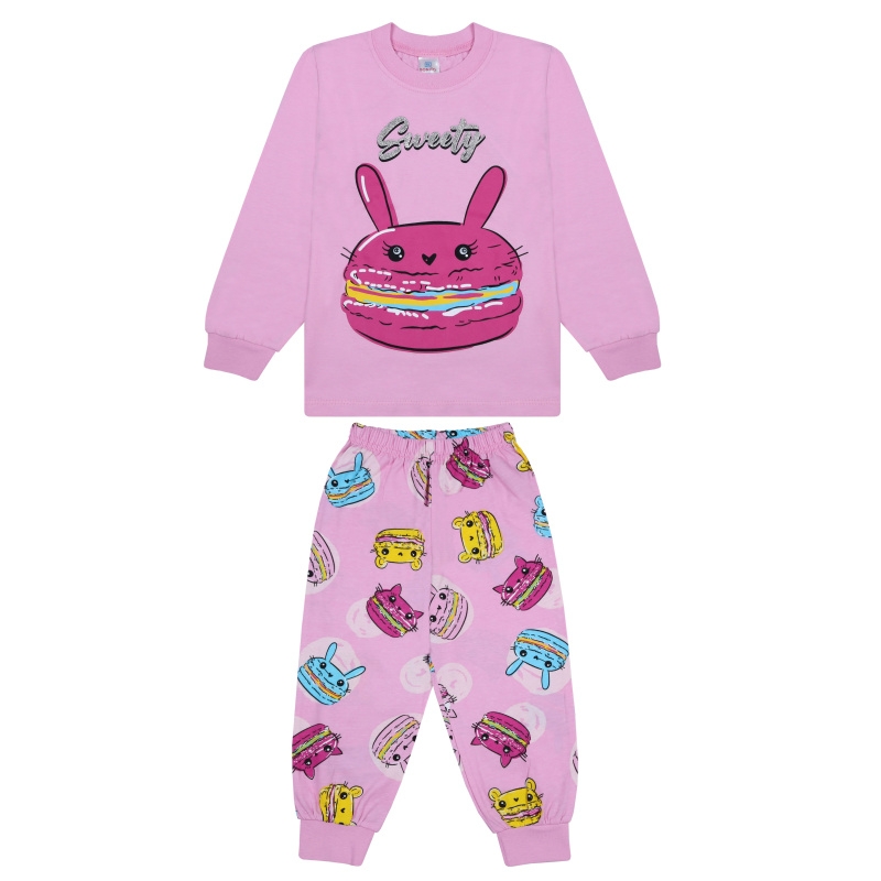 картинка БГ_ЧЗ Пижама для девочки 3-7 лет 100% хлопок BONITO KIDS/BK0976PJD(09-25)(ЧЗ)/уп.5шт./меш.280шт. от BonitoKids
