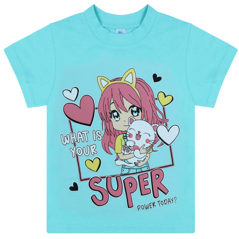 картинка БГ Футболка для девочки 1,5-4 лет 100% хлопок BONITO KIDS/BK0001D(06-24)/уп.4шт./меш.800шт. от BonitoKids