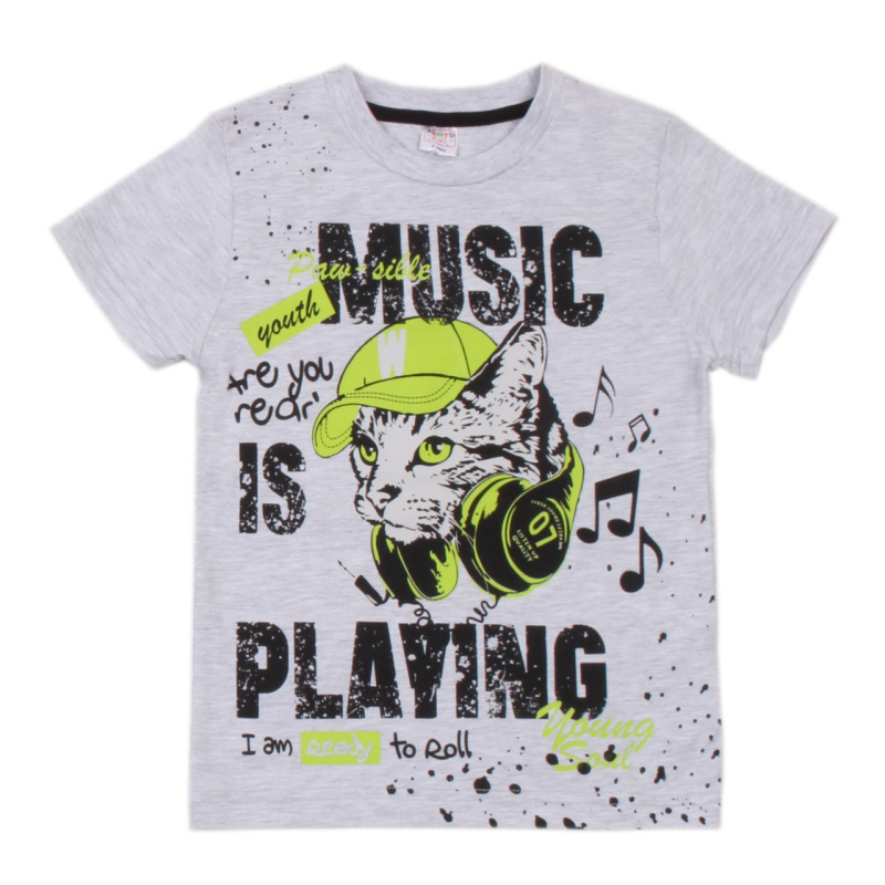 картинка ЧЗ Футболка для мальчика 5-8 лет 95% хлопок, 5% эластан BONITO KIDS/OP1423(ЧЗ)/уп.4шт./меш.600шт. от BonitoKids