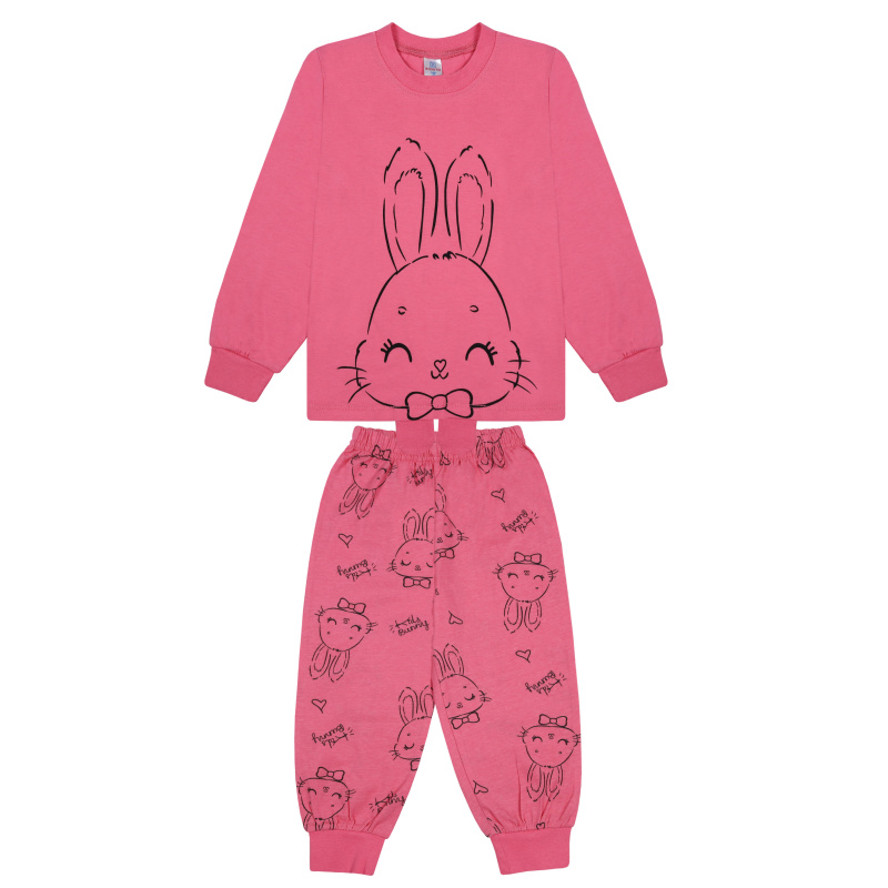 картинка БГ_ЧЗ Пижама для девочки 3-7 лет 100% хлопок BONITO KIDS/BK0976PJD(09-25)(ЧЗ)/уп.5шт./меш.280шт. от BonitoKids