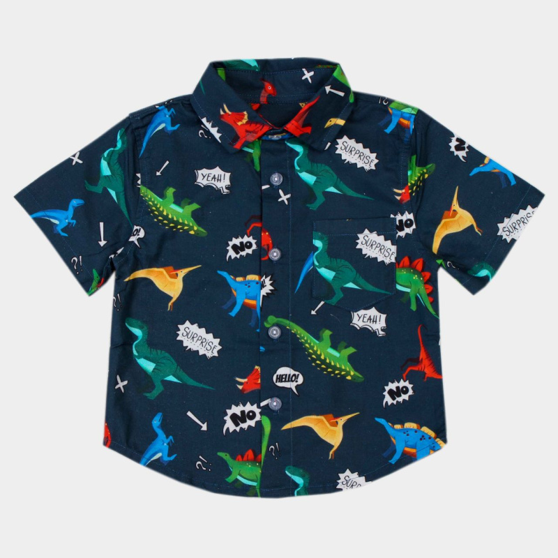 картинка ЧЗ Рубашка для мальчика 2-6 лет 100% хлопок BONITO KIDS/OP1661(ЧЗ)/уп.5шт/630шт. от BonitoKids