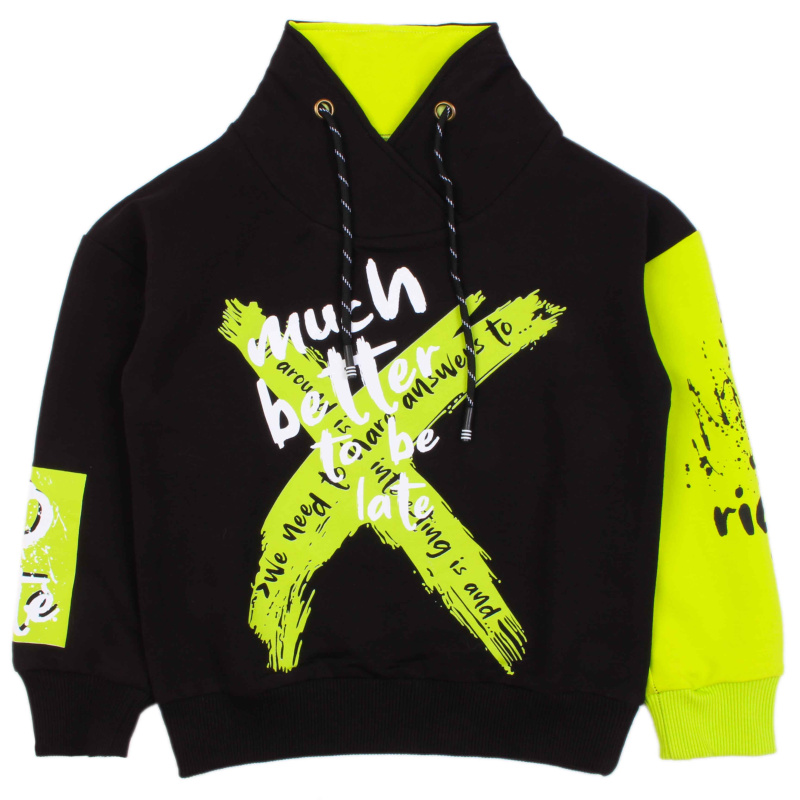 картинка БГ_ЧЗ Толстовка для мальчика 5-8 лет 65% хлопок, 27% пэ, 8% эластан BONITO KIDS/OP1744(ЧЗ)/уп.4шт./меш.208 шт. от BonitoKids