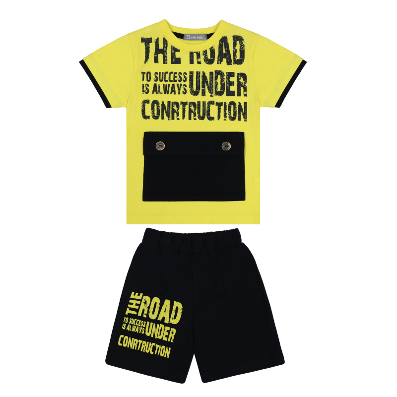 картинка ЧЗ Комплект для мальчика (футболка и шорты) 3-7 лет BONITO KIDS/BK1626KP(ЧЗ)/уп.5шт./меш.275шт. от BonitoKids