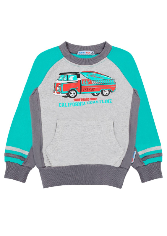 картинка КГ Кофта для мальчика 3-7 лет, 100% хл., BONITO KIDS/BK490K/уп5шт./меш.300шт. от BonitoKids