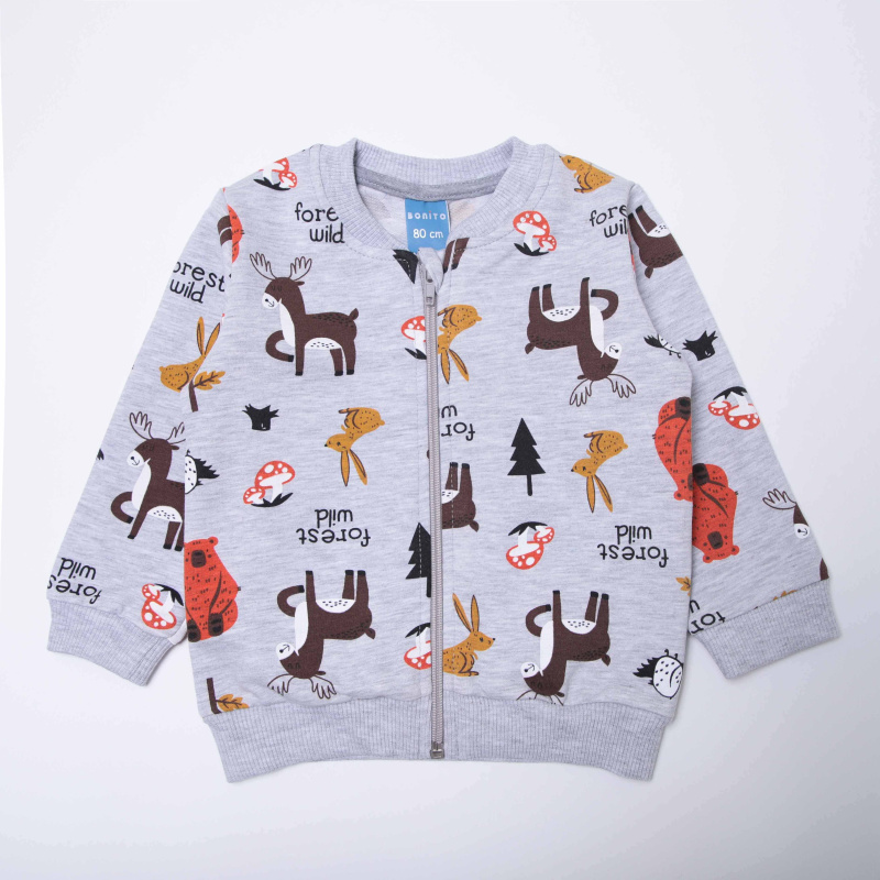 картинка КГ_ОТ Свитшот для детей 1-3 лет 65% хлопок, 27% полиэстер, 8% эластан BONITO KIDS/OP1861/уп.4шт./меш.384шт. от BonitoKids