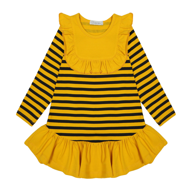 картинка БГ_ЧЗ Платье для девочки 92% х/б 8% лайкра  3-7 лет, BONITO KIDS/BK1709P(ЧЗ)/уп.5шт./меш.355шт. от BonitoKids