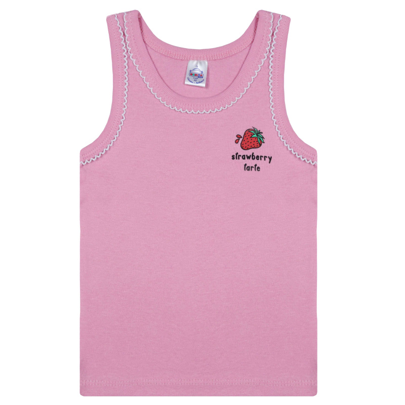 картинка БГ_ЧЗ Майка для девочки 2-6 лет 100% хлопок BONITO KIDS/BK0536D(01-23)(ЧЗ)/уп.5шт./меш.900шт. от BonitoKids