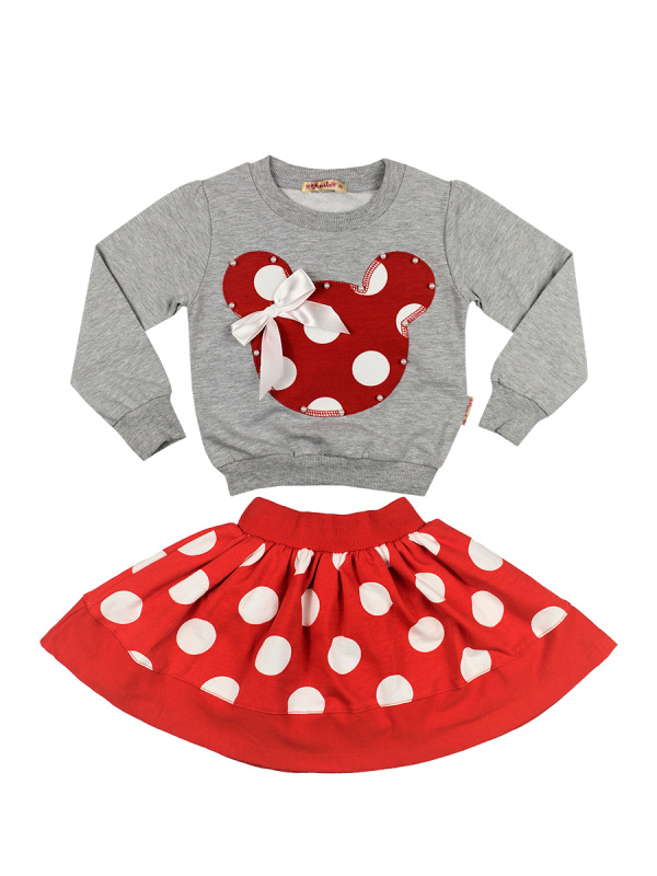 картинка Комплект для девочки (кофточка, юбка) 2-5 лет.92% х/б  8% лайкра BONITO KIDS/BK1141KP/уп.4шт./меш.200шт. от BonitoKids