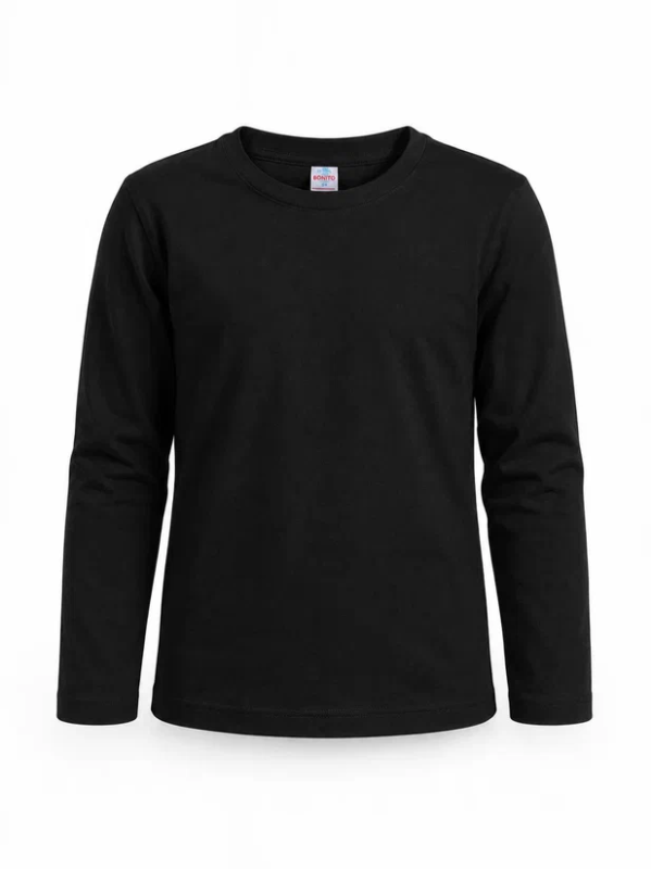 картинка БГ_ЧЗ Лонгслив для девочки 8-13 лет 100% хлопок BONITO KIDS/SS6189LD(ЧЗ)/уп.6шт./меш.300шт. от BonitoKids