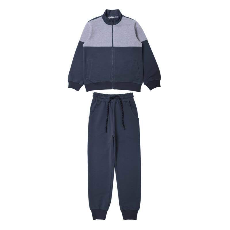 картинка ЧЗ Комплект для мальчика (бомбер и брюки), 8-12 лет, 65% хлопок, 27% полиэстер, 8% эластан, BONITO KIDS/OP1851(01-23)(ЧЗ)/уп.5 шт./меш.100шт. от BonitoKids