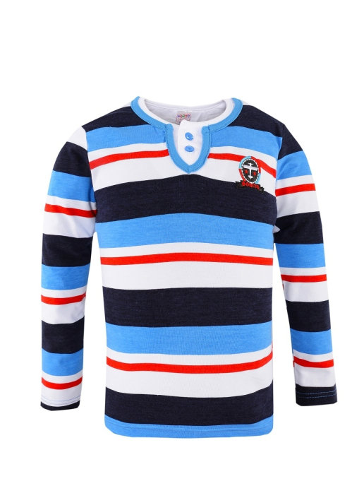 картинка ЧЗ Лонгслив для мальчика 6-10 лет. 95% х/б, 8% BONITO KIDS/BK108B(ЧЗ)/уп.5шт./меш.480шт. от BonitoKids