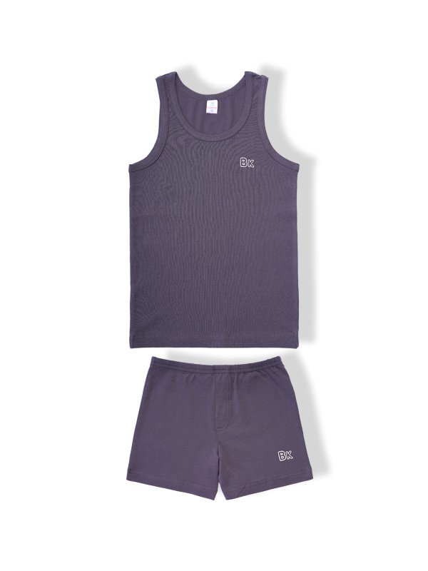 картинка БГ_ЧЗ Комплект для мальчика (майка и трусы), 3-7 лет, 92% хлопок, 8% лайкра, BONITO KIDS/SS6084(ЧЗ)/уп.5шт./меш.600шт. от BonitoKids