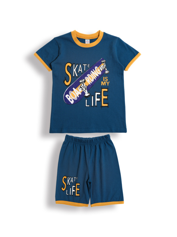 картинка БГ_ЧЗ Комплект для мальчиков (футболка и шорты) 5-8 лет 100% хлопок BONITO KIDS/BK0005M(12-24)(ЧЗ)/уп.4шт./меш.400шт. от BonitoKids