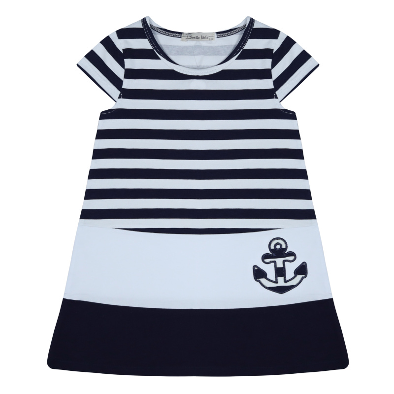 картинка ЧЗ Платье для девочки 5-8 лет 92% хлопок, 8% лайкра BONITO KIDS/BK1575P(ЧЗ)/уп.4шт./меш.500шт. от BonitoKids