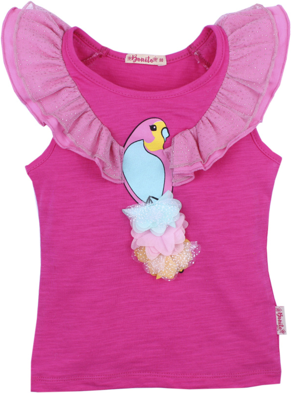 картинка ЧЗ Футболка для девочки 3-7 лет 100% хлопок BONITO KIDS/BK1200K(ЧЗ)/уп.5шт./меш.850шт. от BonitoKids