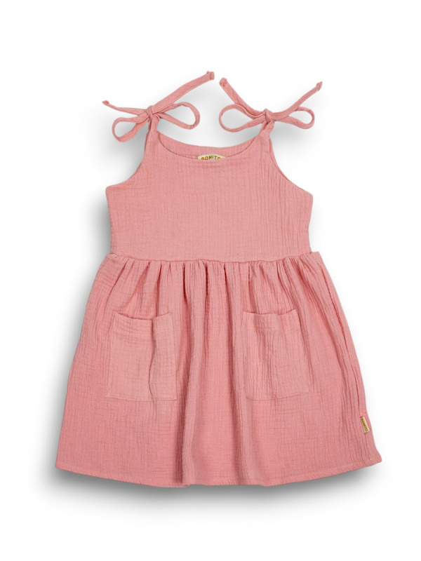 картинка ЧЗ Платье для девочки 4-8 лет 100% хлопок BONITO KIDS/OP1940(ЧЗ)/уп.5шт./меш.250 шт. от BonitoKids