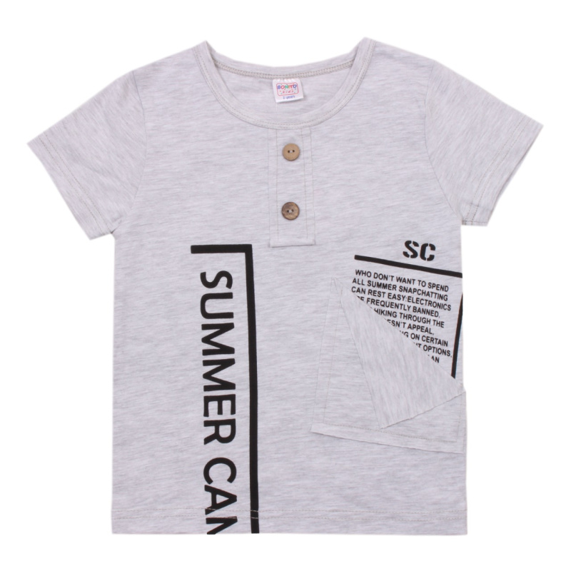 картинка БГ_ЧЗ Футболка для мальчика 2-6 лет 95% хлопок, 5% эластан BONITO KIDS/OP1425/уп.5шт./меш.600шт. от BonitoKids