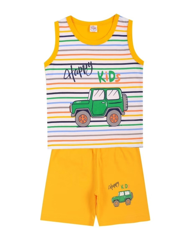 картинка ЧЗ Комплект для мальчика (майка и шорты) 1-4 лет 100% хлопок BONITO KIDS/BK1674MSH(ЧЗ)/уп.4шт./меш.504шт. от BonitoKids