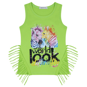 картинка БГ Майка для девочек 8-12 лет 95% хлопок, 5% лайкра BONITO KIDS/BK1591M/уп.5шт./меш.600шт. от BonitoKids