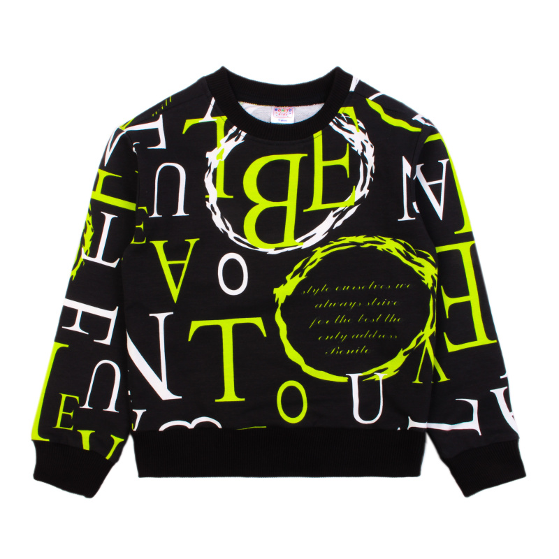 картинка БГ_ЧЗ Свитшот для мальчика 5-8 лет 65% хлопок, 27% пэ, 8% эластан BONITO KIDS/OP1745(ЧЗ)/уп.4шт./меш.288шт. от BonitoKids