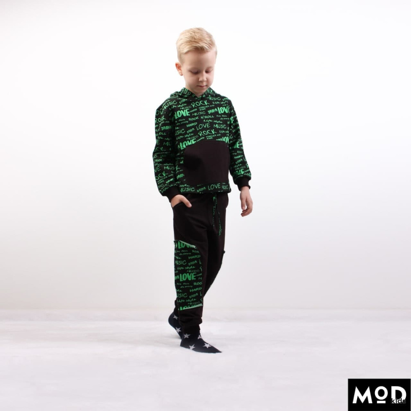 картинка ЧЗ Комплект для мальчика (толстовка, трико) 3-7, 65% хлопок, 27% полиэстер, 8% эластан, BONITO KIDS/OP1236(01-22)(ЧЗ)/уп.5 шт./меш.120 шт. от BonitoKids