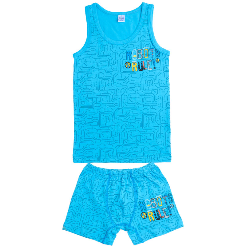 картинка БГ_ЧЗ Комплект для мальчика  (майка,трусы) 8-12 лет BONITO KIDS/BK1680KP/уп.5шт./меш.450шт. от BonitoKids