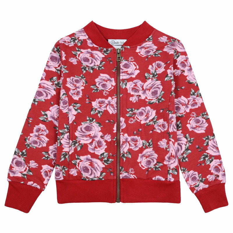 картинка БГ_ЧЗ Бомбер для девочки 3-7 лет 100% хлопок BONITO KIDS/BK1519B(01-24)(ЧЗ)/уп.5шт./меш.300шт. от BonitoKids