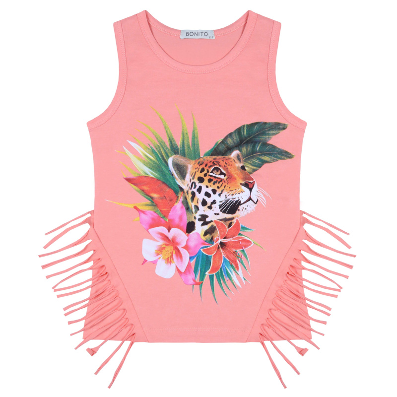 картинка БГ_ЧЗ Майка для девочек 8-12 лет 95% хлопок, 5% лайкра BONITO KIDS/BK1591M(ЧЗ)/уп.5шт./меш.600шт. от BonitoKids