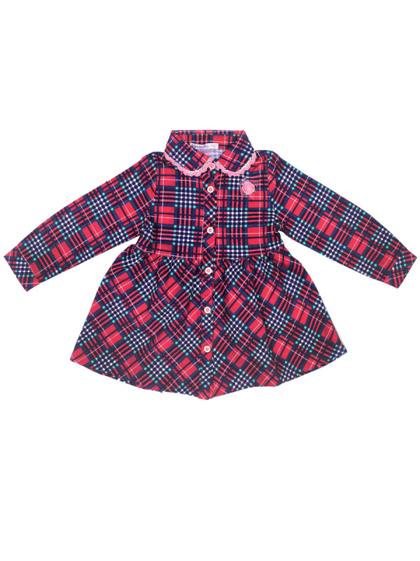 картинка КГ Платье для девочки 2-5 лет 100% хлопок BONITO KIDS/BK544R/уп.4шт./меш.300шт. от BonitoKids