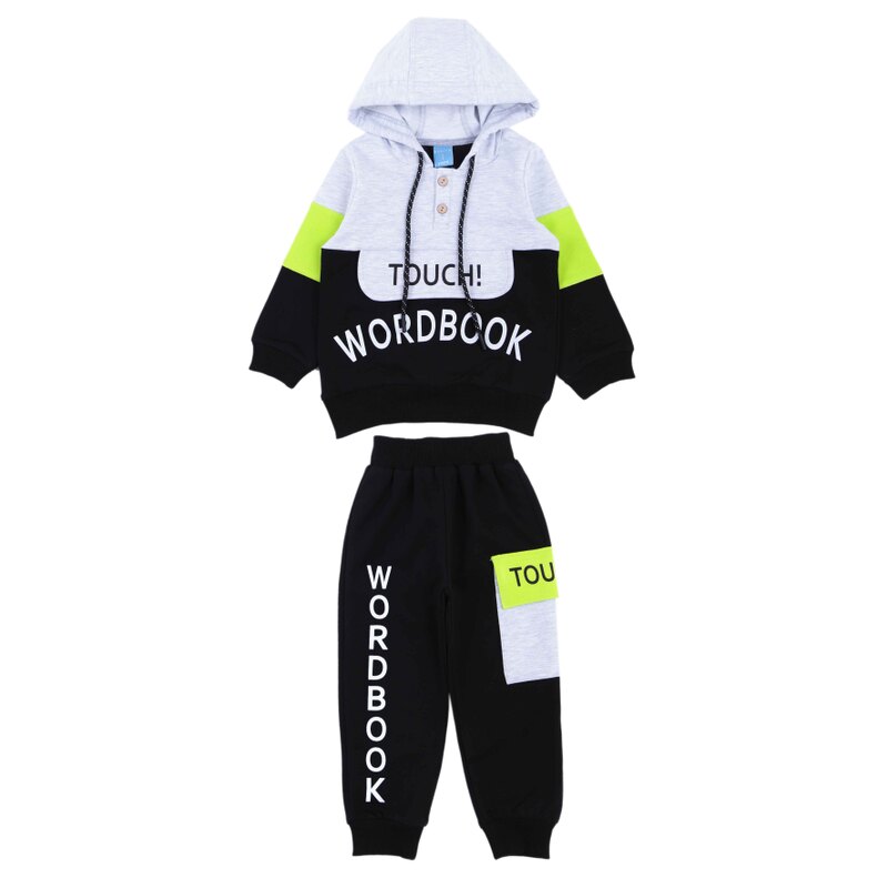 картинка ЧЗ Комплект для детей (худи и брюки), 1,5-4 лет, 65% хлопок, 27% полиэстер, 8% эластан, BONITO KIDS/OP1862(ЧЗ)/уп.4 шт./меш.160шт. от BonitoKids