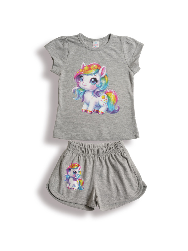 картинка БГ_ЧЗ Комплект для девочки (футболка и шорты), 1,5-4 лет, 100% хлопок, BONITO KIDS/BK0004D(10-24)(ЧЗ) уп.4шт./меш.500шт. от BonitoKids