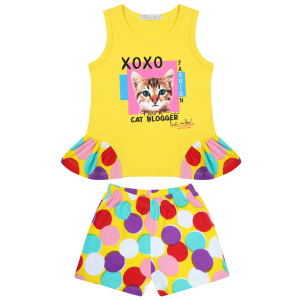 картинка БГ Комплект для девочки (майка и шорты) 3-7 лет 100% хлопок BONITO KIDS/BK1577P/уп.5шт./меш.350шт. от BonitoKids